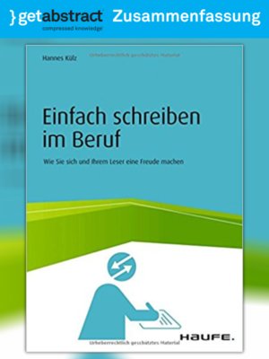 cover image of Einfach schreiben im Beruf (Zusammenfassung)